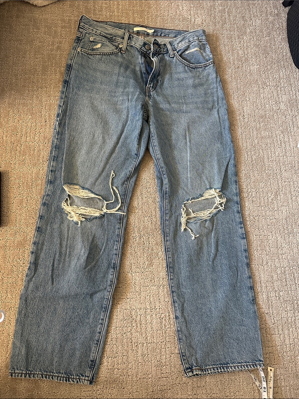 Levi's Distressed Light Blue Denim Jeans